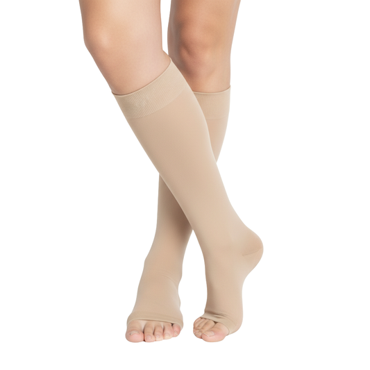 Media de Compresión Alta Médica Dedos Libres Unisex 20-30mmHg