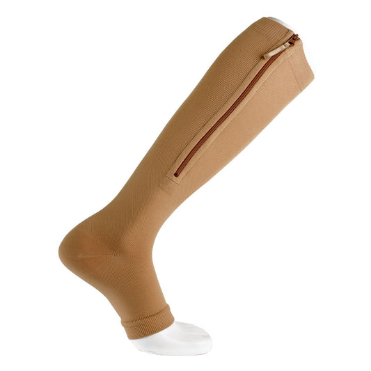 Media de Compresión Alta Médica Cremallera Dedos Libres Unisex 20-30mmHg